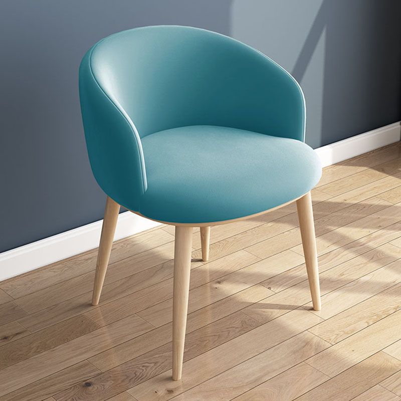 Modern Home Upholstered Arm Chair Matte Finish Solid Back Dining Chair Clearhalo ' kitchen&dining_furn' 'Dining Chairs' 'Dining Tables & Seating' 'dining_chair' 'furn' 'furn_dining_chair' 'Furniture' 'furniture_dining_chair' 'Kitchen & Dining Furniture' 'kitchen' 1200x1200_a2921ceb-8904-4be7-b2cc-46cdb6ec500b