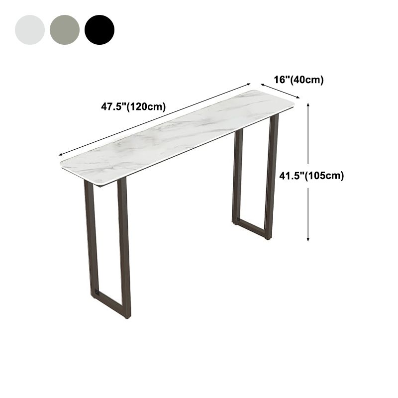 Sled Rectangle Stone Bar Stool Table Modern Indoor Fixed Table Patio Bar Table Clearhalo 'Bar Furniture' 'Bar Tables' 'bar_tables' 'furn' 'furn_bar_tables' 'Furniture' 'furniture_bar_tables' 'Kitchen & Dining Furniture' 'kitchen&dining_furn' 'kitchen' 1200x1200_a293468d-3c9d-4d49-8541-1c2824016891