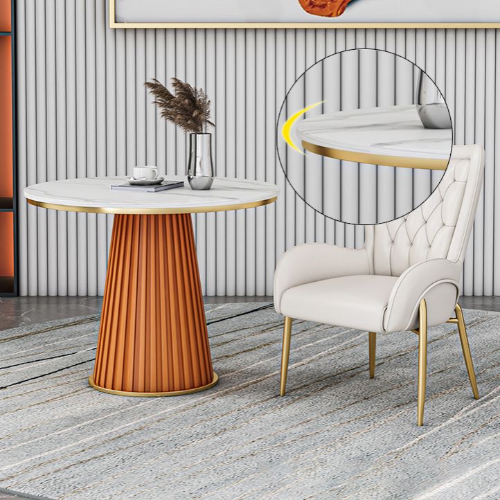 Metal Traditional Luxury Round Indoor Table Sintered Stone Table for Kitchen and Dining Room Clearhalo ' dining_table' 'Dining Tables & Seating' 'Dining Tables' 'furn' 'furn_dining_table' 'Furniture' 'furniture_dining_table' 'Kitchen & Dining Furniture' 'kitchen&dining_furn' 'kitchen' 'kitchen_dining_table' 1200x1200_a2939266-b3d5-48d6-b16c-63b470dd61b7