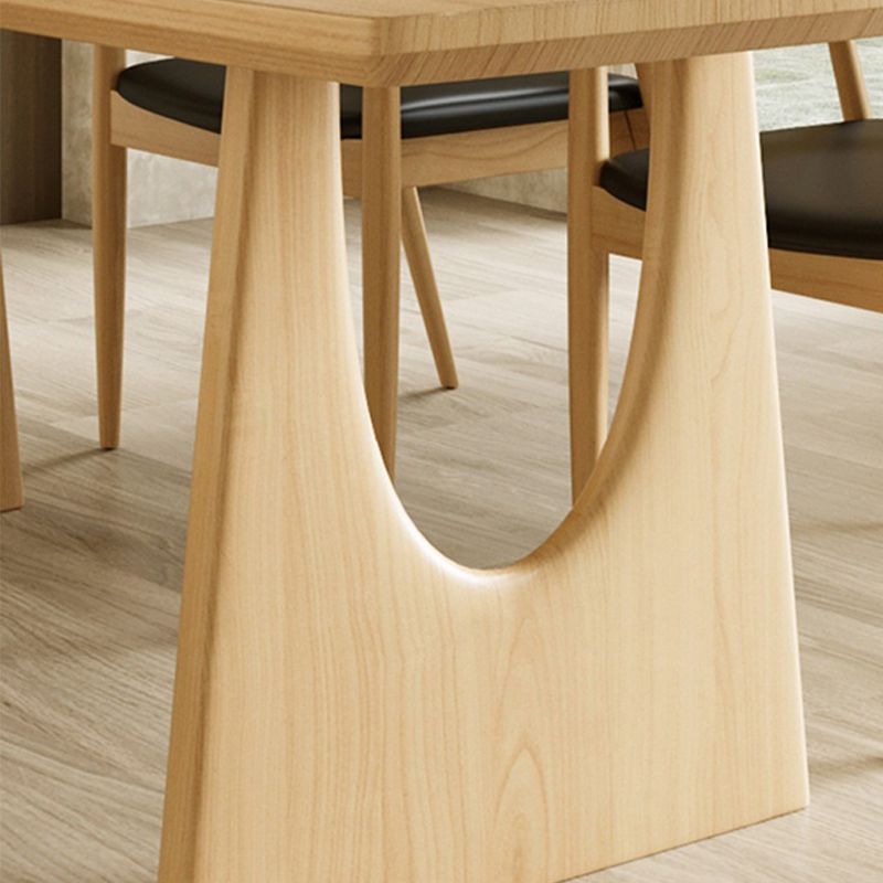 Table de doble pedestal Cena de madera contemporánea para el hogar