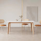 Table de salle à manger de style simplicité Table de salle à manger rectangulaire en pierre en blanc