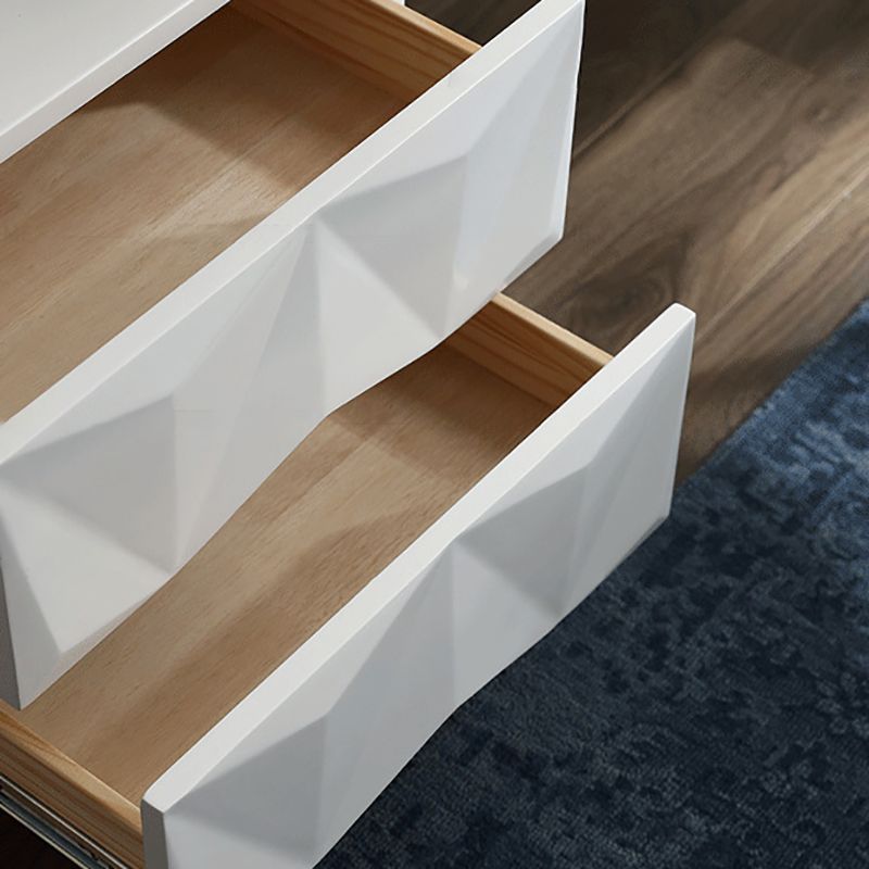 引き出し付きの現代の白い化粧ドレッシングテーブルスツールセット