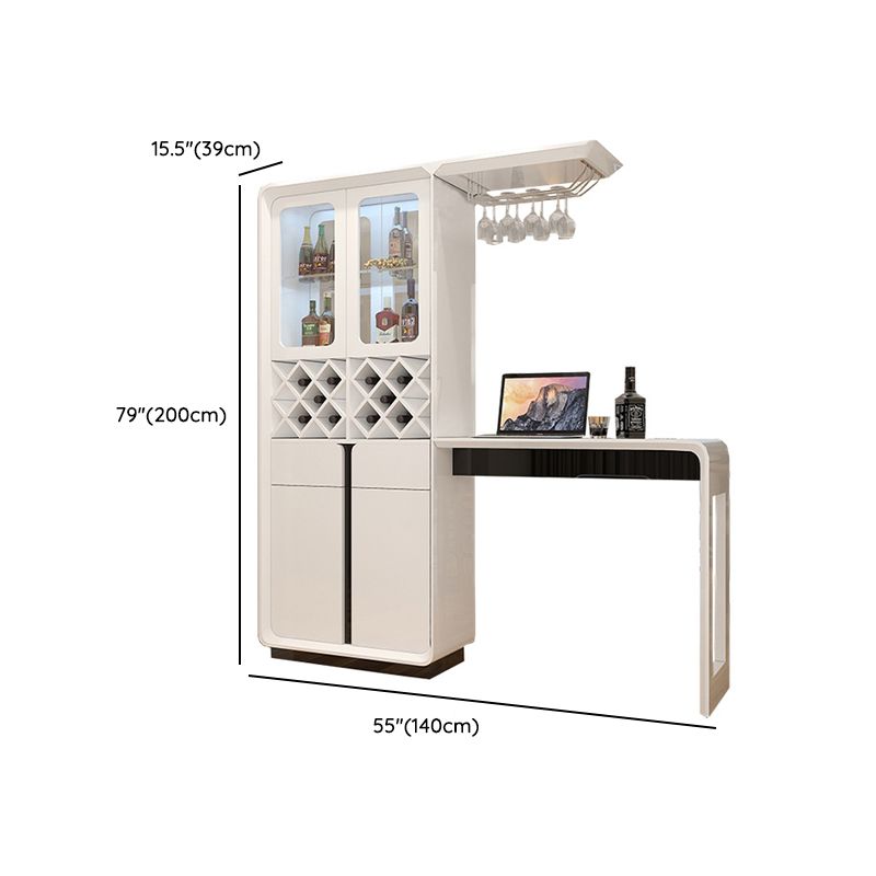 2 pezzi sgabelli da bar contemporanei e tavolo set in bianco e nero