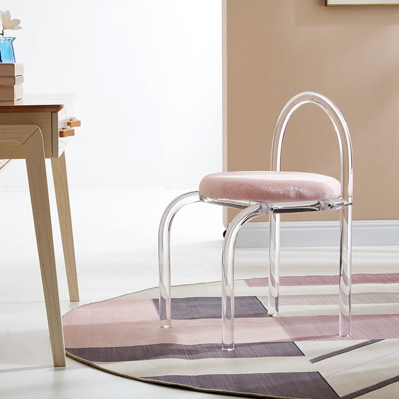 Designer -Stil mattes Finish gepolsterte Seitenstuhl Schlafzimmer offener Essstuhl offen