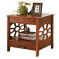 Modern Square Double Tier End Table Solid Wood 4 Legs End Table Clearhalo 'Coffee & Accent Tables' 'End & Side Tables' 'end_side_tables' 'furn' 'furn_end_side_tables' 'Furniture' 'Living Room Furniture' 1200x1200_a2951c0b-00fe-4c23-a4e4-ebfa496cfe93