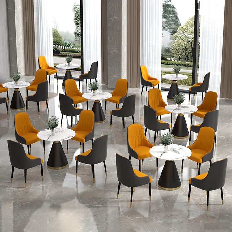 1/2/5 Pcs Metal Modern Dining Set with Round Table Dinette Set Clearhalo 'Dining Room Sets' 'Dining Tables & Seating' 'dining_room_set' 'furn' 'furn_dining_room_set' 'Furniture' 'furniture_dining_room_set' 'Kitchen & Dining Furniture' 'kitchen&dining_furn' 'kitchen' 1200x1200_a295819f-df12-4897-bb82-8cb34c13f630