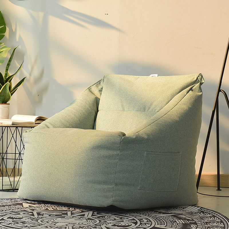 Linnen vat accentstoel 25,98 "l x 25,98" w x 27.55 "h wasbare stoel met opslag