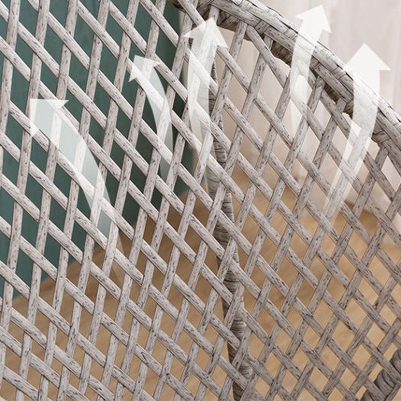 Chaise à bascule de roteur de roteur chaise à corne à corde tissée pour salle de gamme