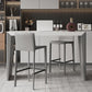 Living Room Counter Wine Table Rectangle Stone Modern Bar Height Pub Table in Grey Clearhalo 'Bar Furniture' 'Bar Tables' 'bar_tables' 'furn' 'furn_bar_tables' 'Furniture' 'furniture_bar_tables' 'Kitchen & Dining Furniture' 1200x1200_a29709c4-17c2-4da2-8cf2-c6747e24a476