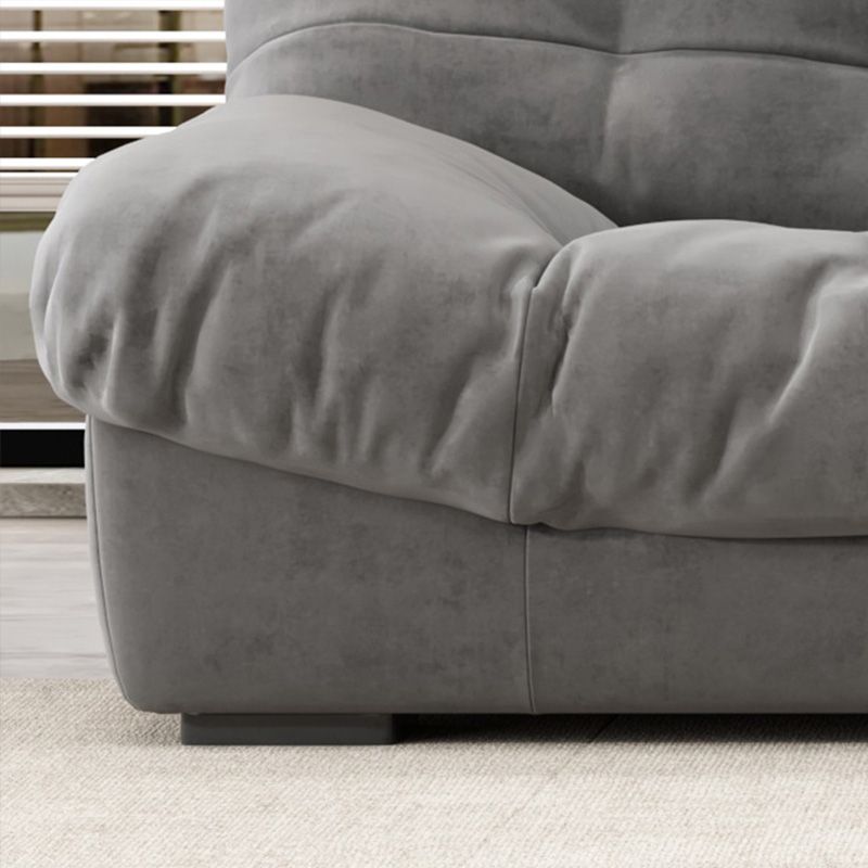 Scandinavian Solid Color Sofa 39.37" Wide Tufted Back Armless Sofa