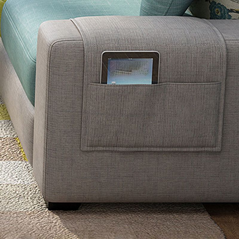 Scandinavian Fabric Sectional Sofa Square Arm Sectional with Storage Clearhalo 'furn' 'furn_sectionals' 'Furniture' 'Living Room Furniture' 'Sectionals' 1200x1200_a29c78eb-63c6-4dbc-bd13-a0a319c1b1b5