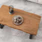 Table basse contemporaine en traîneau Table de cocktail basse rectangulaire en bois massif