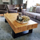 Solid Wood Coffee Table with Metal Sled Legs for Living Room Clearhalo 'Coffee & Accent Tables' 'Coffee Tables' 'coffee_tables' 'furn' 'furn_coffee_tables' 'Furniture' 'Living Room Furniture' 1200x1200_a29db36a-26bf-4e63-9b9f-3c8b11e314bc