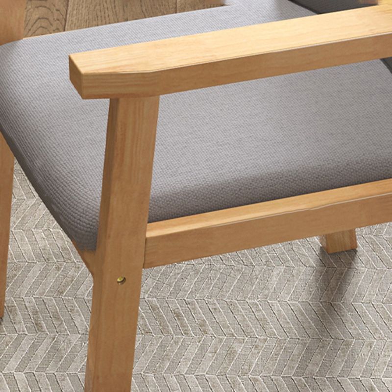 Indoor Contemporary Arm Chair Solid Back Wood Upholstered Single Dining Room Chair Clearhalo ' kitchen&dining_furn' 'Dining Chairs' 'Dining Tables & Seating' 'dining_chair' 'furn' 'furn_dining_chair' 'Furniture' 'furniture_dining_chair' 'Kitchen & Dining Furniture' 'kitchen' 1200x1200_a29e9ec4-80d1-455d-929d-5d11afb0580c