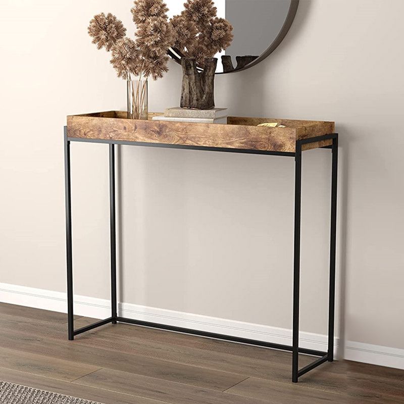 Tavolo da console rettangolare moderna Tabella di divani in legno in naturale