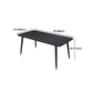 Black Rectangle Dining Table Set 1/2/5/7 Pieces Stone and Metal Dinette Set Clearhalo 'Dining Room Sets' 'Dining Tables & Seating' 'dining_room_set' 'furn' 'furn_dining_room_set' 'Furniture' 'Kitchen & Dining Furniture' 1200x1200_a29fb8a1-6f3d-46bb-afbf-1f1c80fa512e