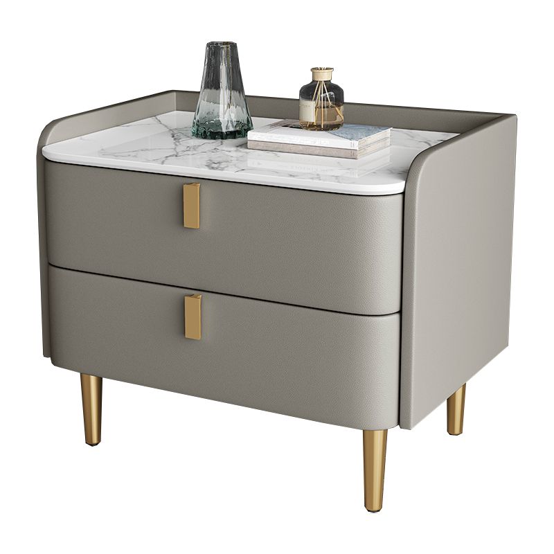 Massivholz Nachttisch, Steinoberteil 20 "groß 2 - Schubladen Nachttisch in Kiefern