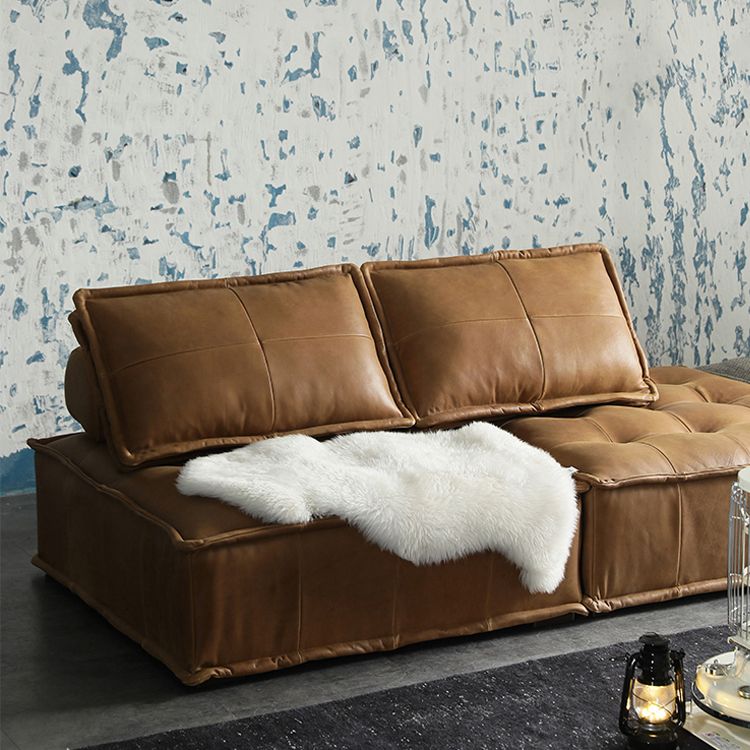 29.92 "ハイクッションソファミッドセンチュリーモダンアームレスソファ枕付き