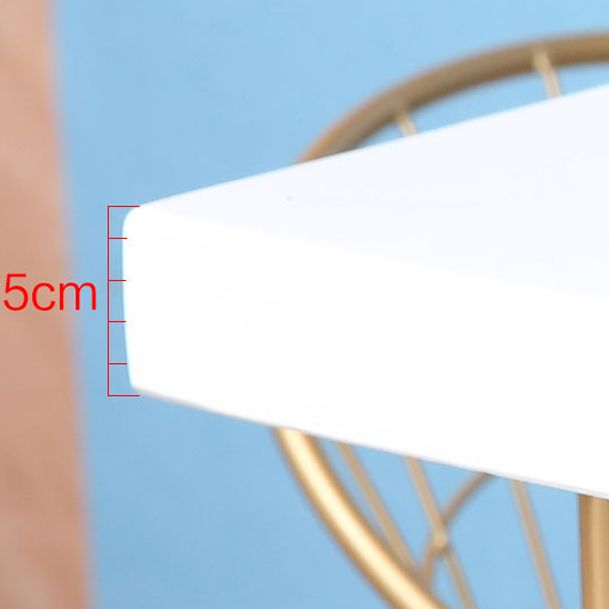 Glam White Wood Counter Table with Rectangle Table Top Gold Legs Table - 42" H Clearhalo 'Bar Furniture' 'Bar Tables' 'bar_tables' 'furn' 'furn_bar_tables' 'Furniture' 'furniture_bar_tables' 'Kitchen & Dining Furniture' 1200x1200_a2a0d661-a908-4a16-a34f-cc27bebbb690