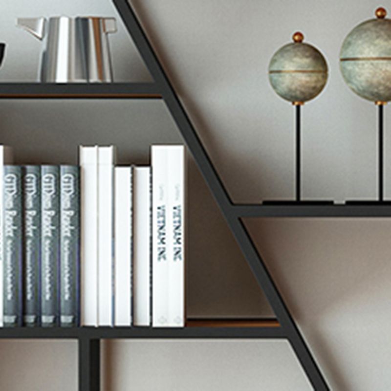 Metal and Wooden Shelf Bookcase with Doors Modern Bookshelf for Office Clearhalo 'Bookcases' 'furn' 'furn_bookcases' 'Furniture' 'furniture_bookcases' 'Office Furniture' 1200x1200_a2a14767-35d3-4cae-8b56-d98ec71fbb97