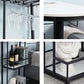 Contemporary Stone Bar Table Set 1/3 Pcs Metal Base Bar Table with Adjustable Stools Clearhalo 'Bar Furniture' 'furn' 'furn_home_bar_bar_sets' 'Furniture' 'Home Bars & Bar Sets' 'home_bar_bar_sets' 'Kitchen & Dining Furniture' 1200x1200_a2a2a03d-c59e-4cc2-8746-9c5bcfb73c69