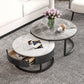 Slate Coffee Cocktail Table Round Coffee Table Set with Drawer Clearhalo 'Coffee & Accent Tables' 'Coffee Tables' 'coffee_tables' 'furn' 'furn_coffee_tables' 'Furniture' 'Living Room Furniture' 1200x1200_a2a46287-262c-4c40-8b91-e6b8810ae5f9