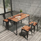 Industrial Style Dining Room Table 4 Metal Base Table for Home Kitchen Dinner Clearhalo ' dining_table' 'Dining Tables & Seating' 'Dining Tables' 'furn' 'furn_dining_table' 'Furniture' 'furniture_dining_table' 'Kitchen & Dining Furniture' 'kitchen&dining_furn' 'kitchen' 'kitchen_dining_table' 1200x1200_a2a4a5e0-a4ab-4fa5-82b3-db3ffae3be74