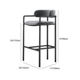 Glamstil bewaffneter Barhocker Stoff Low Back Barstool für Restaurant