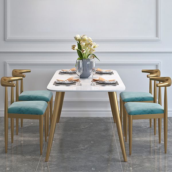 Glam Style 1/2/5 Pieces Kitchen Set White-gold Table Dining Set for Dining Room Clearhalo 'Dining Room Sets' 'Dining Tables & Seating' 'dining_room_set' 'furn' 'furn_dining_room_set' 'Furniture' 'furniture_dining_room_set' 'Kitchen & Dining Furniture' 'kitchen&dining_furn' 'kitchen' 1200x1200_a2a6944e-630e-4f12-8799-eacd7705e092