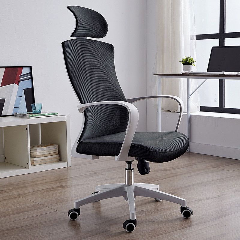Modern Fixed Arms Desk Chair High-back Office Ergonomic Chair Clearhalo 'furn' 'furn_office_chair' 'Furniture' 'Office Chairs' 'Office Furniture' 'office_chair' 1200x1200_a2a8ce48-6d33-4f1e-be97-db4ef5a64569