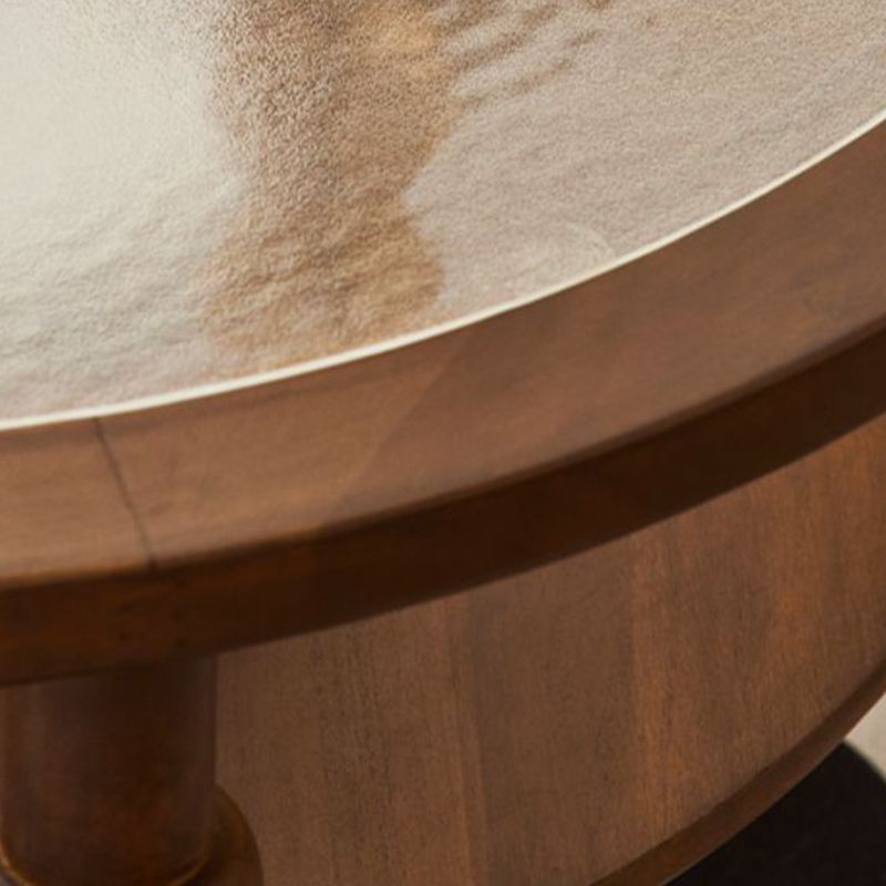 Modern Glass Top Coffee Table Solid Wood Brown Table with Storage Clearhalo 'Coffee & Accent Tables' 'Coffee Tables' 'coffee_tables' 'furn' 'furn_coffee_tables' 'Furniture' 'Living Room Furniture' 1200x1200_a2a8d9c2-ec6e-4f00-95a9-c35594ac9fbe