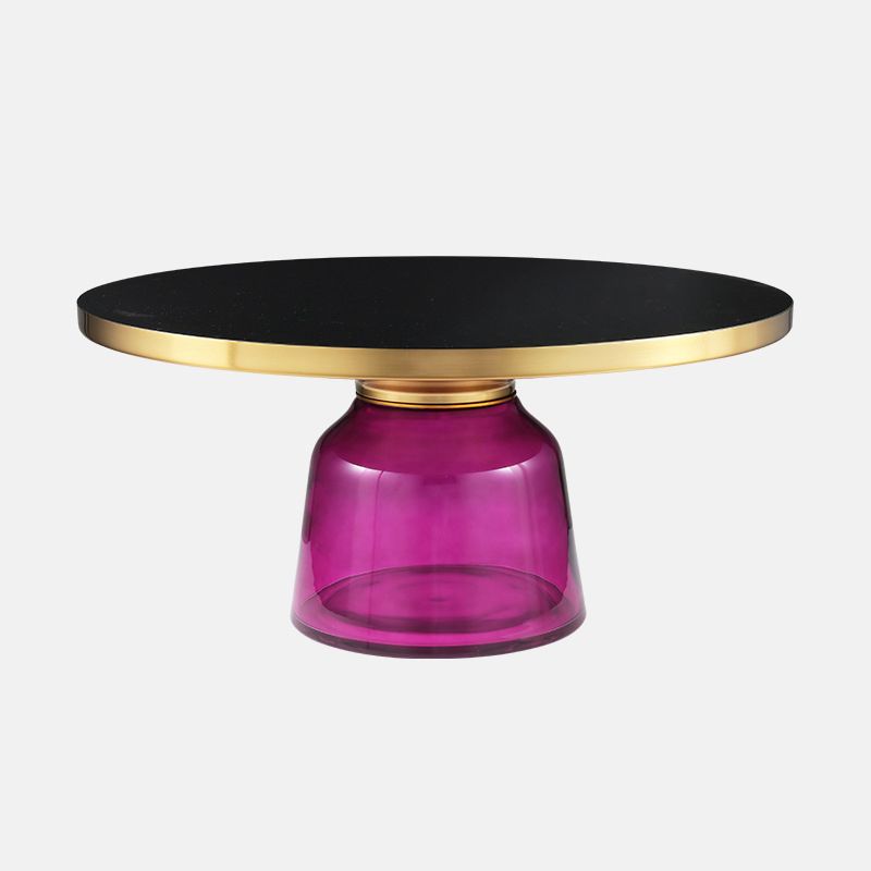 13.7"/20.8" Tall Modern Glass Pedestal Round Table Top Coffee Table Clearhalo 'Coffee & Accent Tables' 'Coffee Tables' 'coffee_tables' 'furn' 'furn_coffee_tables' 'Furniture' 'Living Room Furniture' 1200x1200_a2a93920-2191-4e30-b4aa-7039b425f389