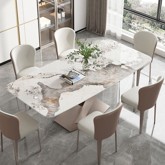 Contemporary Sintered Stone Gray Dining Set Rectangle Standard Dining Set for Kitchen Clearhalo 'Dining Room Sets' 'Dining Tables & Seating' 'dining_room_set' 'Furniture' 'furniture_dining_room_set' 'Kitchen & Dining Furniture' 'kitchen&dining_furn' 'kitchen' 1200x1200_a2aba318-f93c-4ffb-a253-06b50e25fd5d