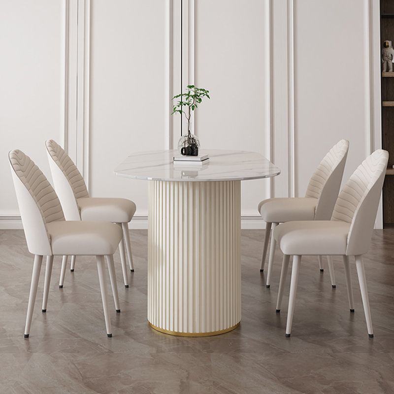 Sintered Stone Dining Table Traditional Luxury Double Pedestal Table Clearhalo 'Dining Tables & Seating' 'Dining Tables' 'dining_table' 'furn' 'furn_dining_table' 'Furniture' 'furniture_dining_table' 'Kitchen & Dining Furniture' 'kitchen' 'kitchen_dining_table' 1200x1200_a2ad768b-e6c9-422e-8287-1540824f8426