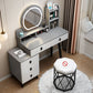 14.56" Wide Vanity Table with 5 Storage Drawer Makeup Table with Mirror