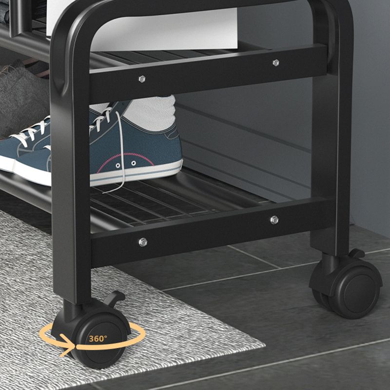 インダストリアルコートハンガーメタルストレージシェルフ玄関コートラック