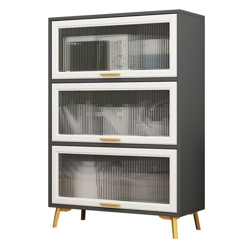 Contemporary Kitchen Dining Server Manufactured Wood Dining Server with Glass Doors Clearhalo 'buffet_sideboard' 'Buffets & Sideboards' 'Furniture' 'furniture_buffet_sideboard' 'Kitchen & Dining Furniture' 1200x1200_a2adf65e-737d-4b66-a5fb-8cfce8d708e5