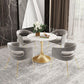 Round Tulip Base Glam Dining Table White Fixed Table of Sintered Stone Clearhalo ' dining_table' 'Dining Tables & Seating' 'Dining Tables' 'furn' 'furn_dining_table' 'Furniture' 'furniture_dining_table' 'Kitchen & Dining Furniture' 'kitchen&dining_furn' 'kitchen' 'kitchen_dining_table' 1200x1200_a2afe95d-e3df-4aa5-825c-a8c003eaa58e