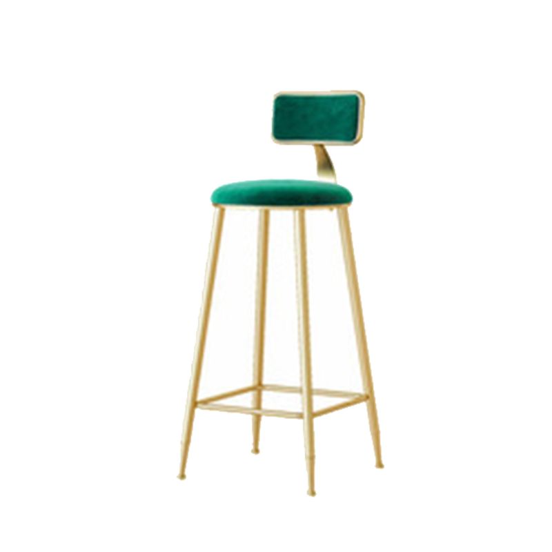 Nordic Style Bar-stool Round Seat Counter Bar Stool with Metal Legs for Home Use Clearhalo 'Bar Furniture' 'Bar Stools' 'bar_stools' 'furn' 'furn_bar_stools' 'Furniture' 'Kitchen & Dining Furniture' 1200x1200_a2b1e671-eaea-46e3-b54b-8fd2048ceb0e