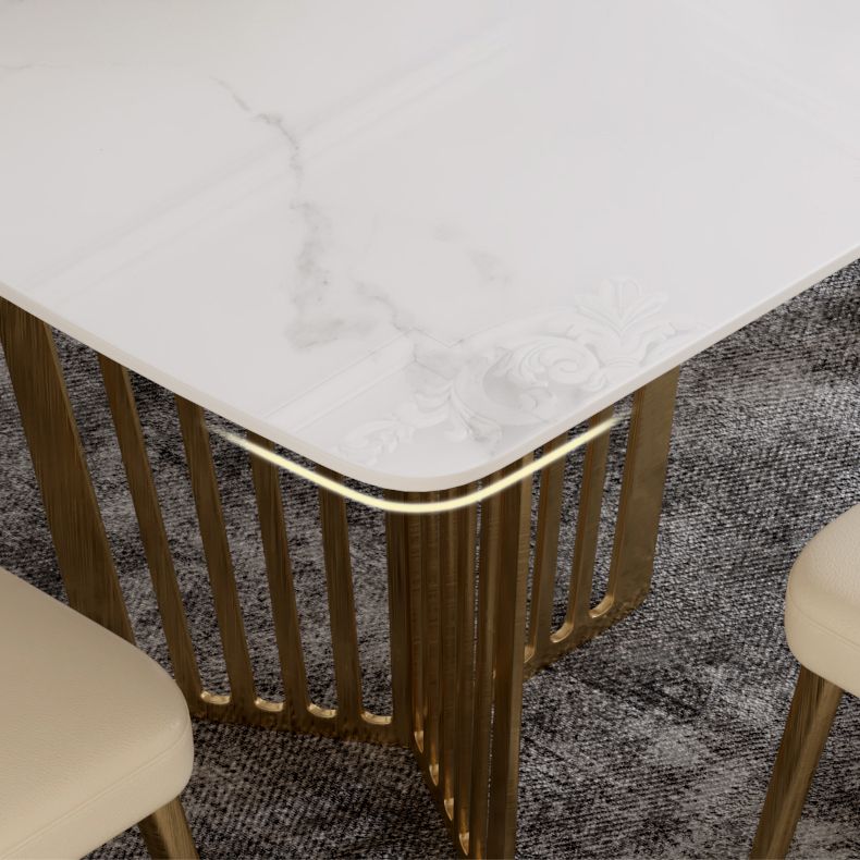 1/4/5/7 Pieces Luxury Dining Set Sintered Stone Dining Furniture with Leather Chairs Clearhalo 'Dining Room Sets' 'Dining Tables & Seating' 'dining_room_set' 'furn' 'furn_dining_room_set' 'Furniture' 'furniture_dining_room_set' 'Kitchen & Dining Furniture' 'kitchen&dining_furn' 'kitchen' 1200x1200_a2b556ab-d7a5-49bb-ae8b-f87a275b576a