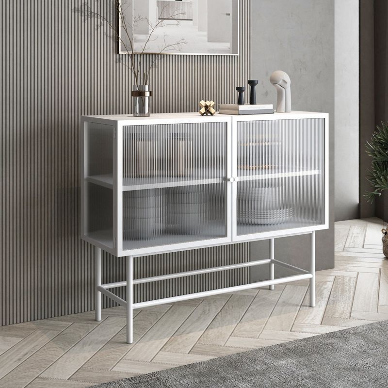 35"H Display Cabinet Glass Door Storage Cabinet for Living Room Clearhalo 'Display & China Cabinets' 'display_china_cabinets' 'furn' 'furn_display_china_cabinets' 'Furniture' 'Kitchen & Dining Furniture' 1200x1200_a2b64268-0694-4685-9f2a-f302528ca3d7