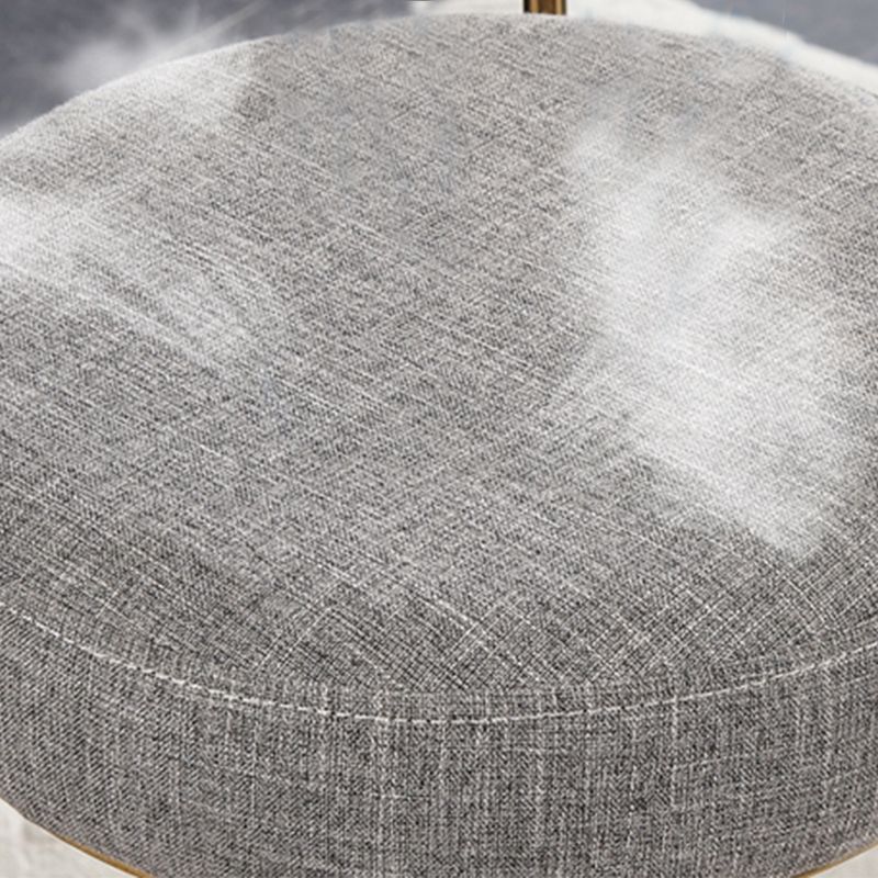 Indoor Round Counter Chair Upholstered Footrest Dining Stool in Grey and Gold Clearhalo 'Bar Furniture' 'Bar Stools' 'bar_stools' 'furn' 'furn_bar_stools' 'Furniture' 'Kitchen & Dining Furniture' 1200x1200_a2b6d929-20c0-4018-8ff9-c6f39935cb6b