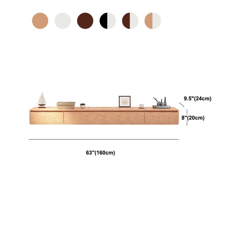 Nordic Wall-Mounted TV Console Solid Wood 2-Drawer Floating TV Stand Console Clearhalo 'furn' 'furn_tv_stands_entertainment_centers' 'Furniture' 'Living Room Furniture' 'TV Stands & Entertainment Centers' 'TV Stands & Media Storage Furniture' 'tv_stands_entertainment_centers' 1200x1200_a2b77f52-0230-4f18-bfa5-a879d3133dcd
