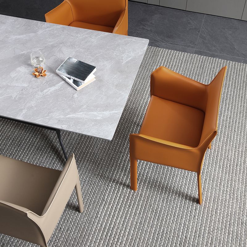 Modern Metal Dining Room Chairs Arm Leather Dining Chair for Restaurant Use (Set of 2) Clearhalo ' kitchen&dining_furn' 'Dining Chairs' 'Dining Tables & Seating' 'dining_chair' 'furn' 'furn_dining_chair' 'Furniture' 'furniture_dining_chair' 'Kitchen & Dining Furniture' 'kitchen' 1200x1200_a2b9d3d1-22df-46a9-bed2-bab6f9512c49