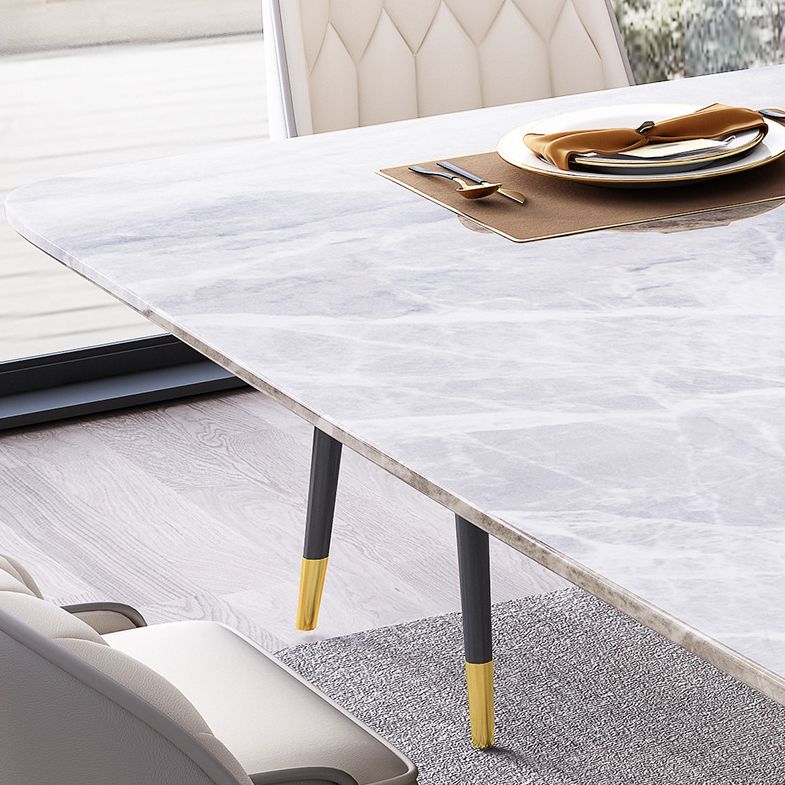 Metal Traditional Luxury Rectangle Table Grey Sintered Stone Indoor Table with Pedestal Clearhalo ' dining_table' 'Dining Tables & Seating' 'Dining Tables' 'furn' 'furn_dining_table' 'Furniture' 'furniture_dining_table' 'Kitchen & Dining Furniture' 'kitchen&dining_furn' 'kitchen' 'kitchen_dining_table' 1200x1200_a2bac469-ce15-4787-8865-5ad1a1bb628e