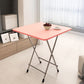 Metal and Wood Table 28.5"H Mid-Century Modern Style Foldable Square Dining Table