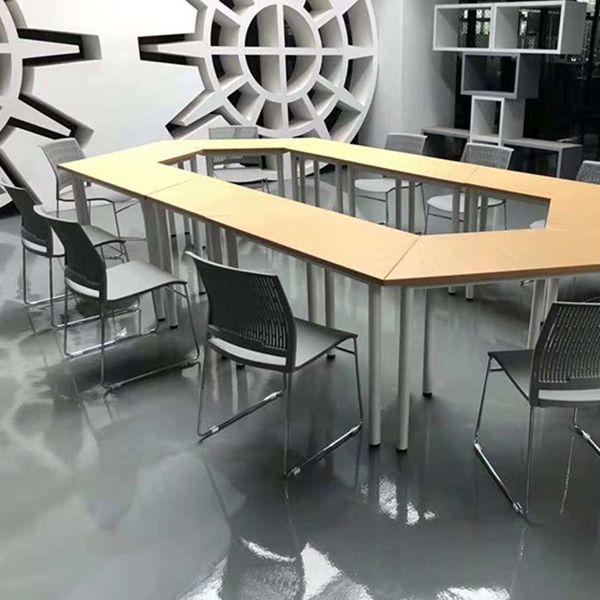 Chaise de bureau en plastique sans bras moderne, chaise de conférence sans roues