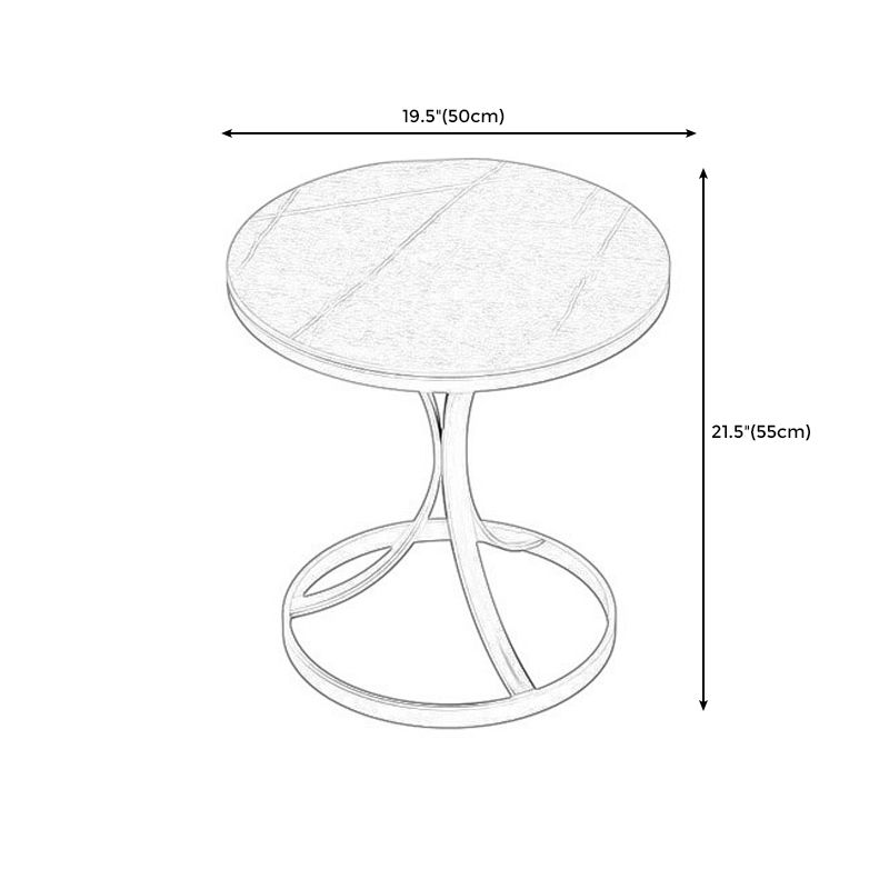 Tavolo da tavolo moderno di round -end per sala da pranzo e casa