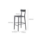 Contemporary Metal Counter Height Stools with Footrest Bar Stool in Silver Clearhalo 'Bar Furniture' 'Bar Stools' 'bar_stools' 'furn' 'furn_bar_stools' 'Furniture' 'Kitchen & Dining Furniture' 1200x1200_a2bc2ef6-8def-4da1-8b45-3d4f0f8ed3be