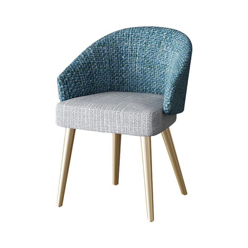 Scandinavian Indoor Arm Chair Upholstered Parsons Back Metal Dining Room Chair Clearhalo ' kitchen&dining_furn' 'Dining Chairs' 'Dining Tables & Seating' 'dining_chair' 'furn' 'furn_dining_chair' 'Furniture' 'furniture_dining_chair' 'Kitchen & Dining Furniture' 'kitchen' 1200x1200_a2bc6a96-692e-43f6-93e0-b77d1ce32f93